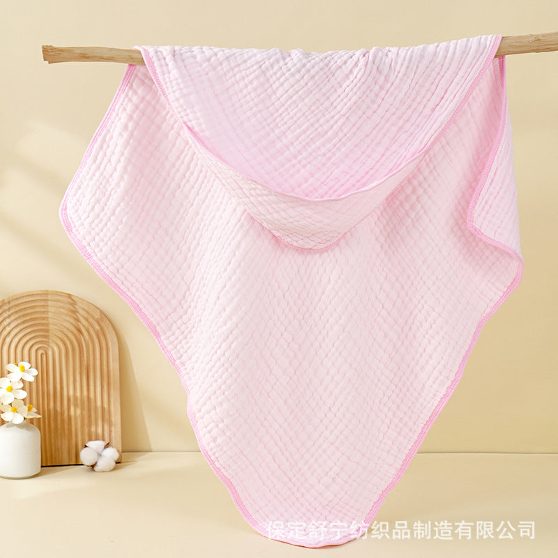 Hooded Baby Bath Towel | Soft Muslin Cotton 90x90cm for Newborns