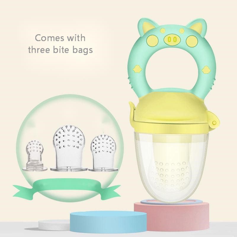 Baby Fruit Feeder Teether | Food-Grade Silicone Fresh Food Pacifier & Nibbler