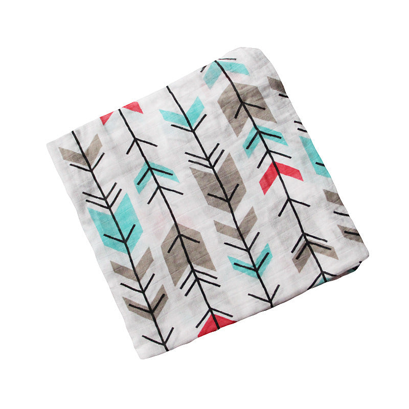 Bamboo Muslin Swaddle Blanket | Soft Neutral Receiving Blanket 120x120cm