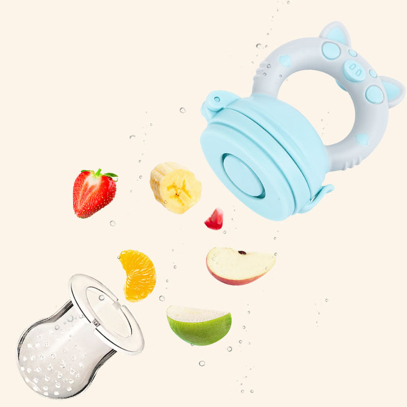 Baby Fruit Feeder Teether | Food-Grade Silicone Fresh Food Pacifier & Nibbler