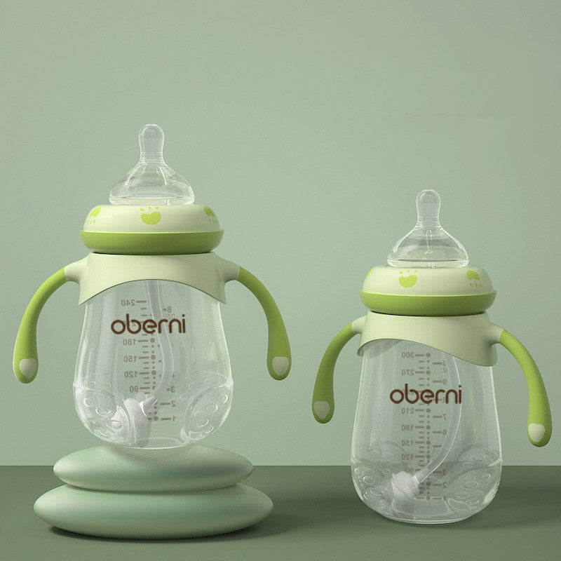 Oberni Anti-Colic Baby Bottle | BPA-Free Wide Neck with Ergonomic Handles