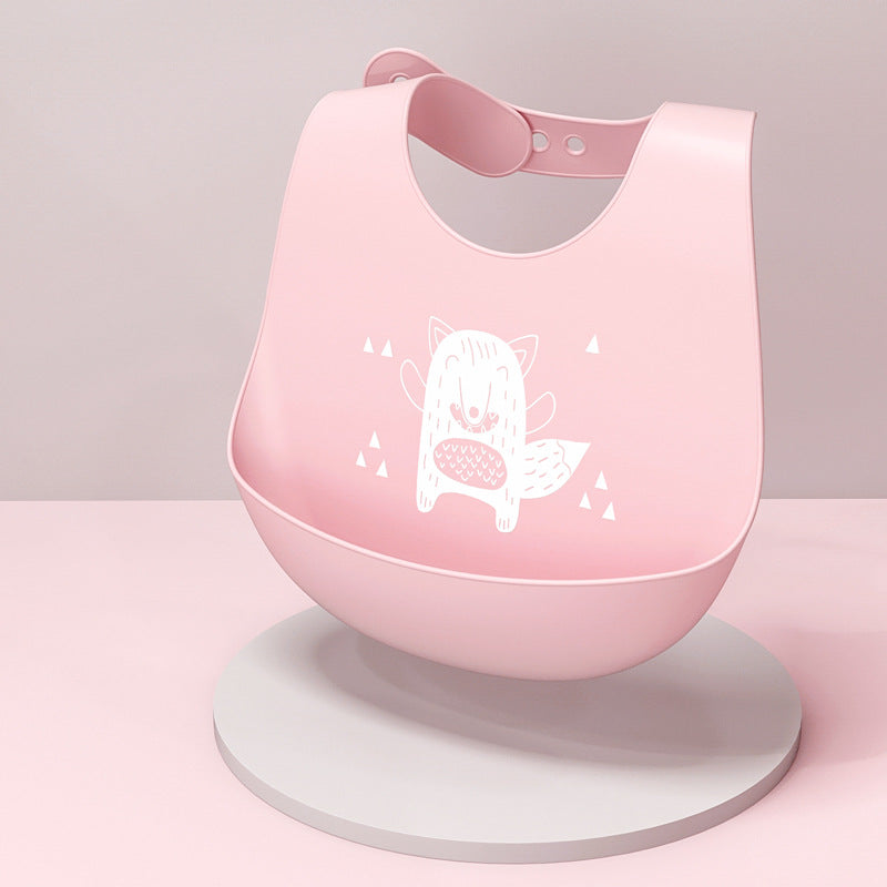 Baby Silicone Bib | Waterproof Food-Grade Feeding Bib with Deep Catch Pocket