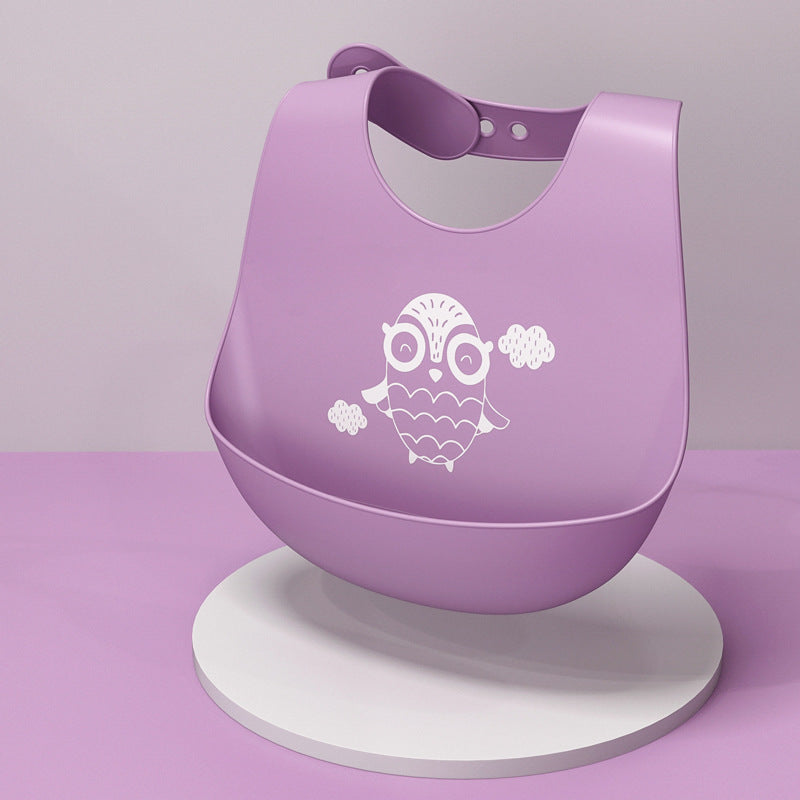 Baby Silicone Bib | Waterproof Food-Grade Feeding Bib with Deep Catch Pocket