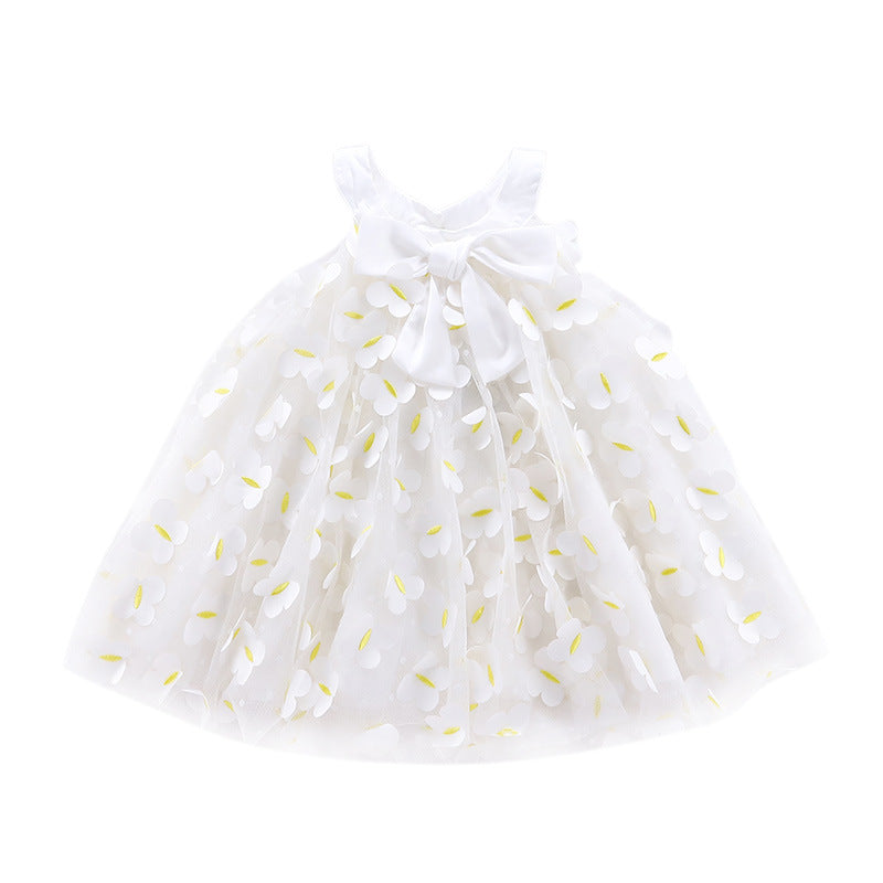 Girls Summer Princess Dress | Floral Petal Tulle Sundress for Toddlers & Kids