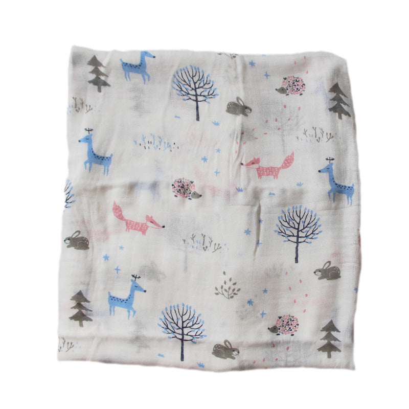 Bamboo Muslin Swaddle Blanket | Soft Neutral Receiving Blanket 120x120cm