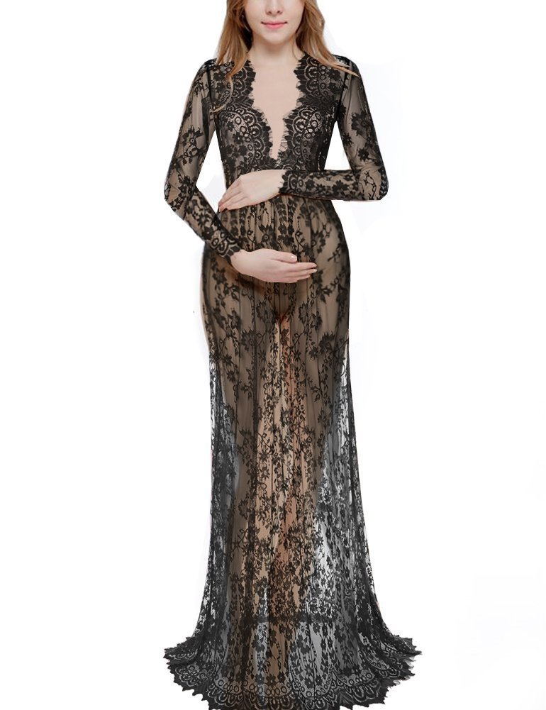 Lace Maternity Dress & Loungewear | Elegant Pregnancy Photoshoot Gown