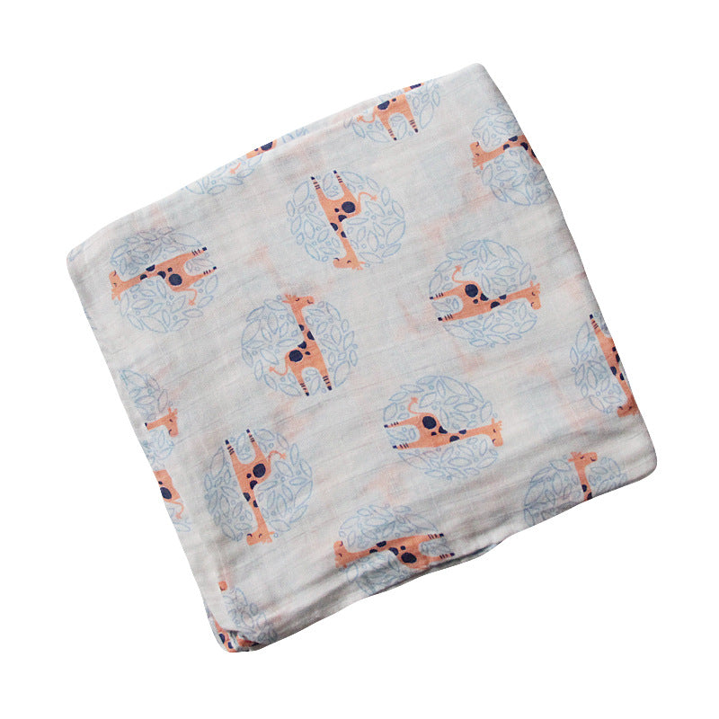 Bamboo Muslin Swaddle Blanket | Soft Neutral Receiving Blanket 120x120cm