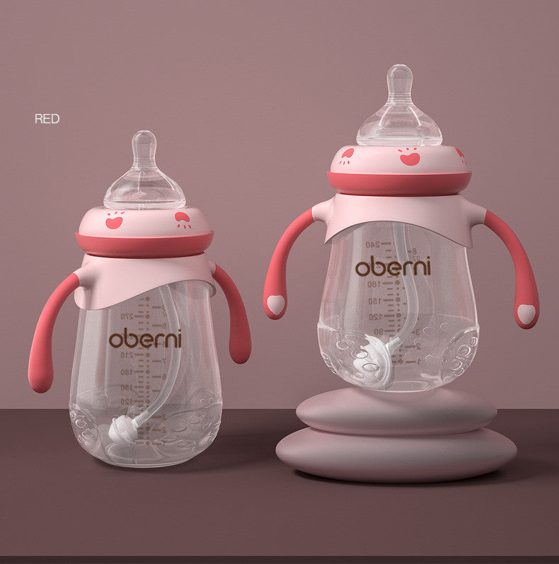 Oberni Anti-Colic Baby Bottle | BPA-Free Wide Neck with Ergonomic Handles