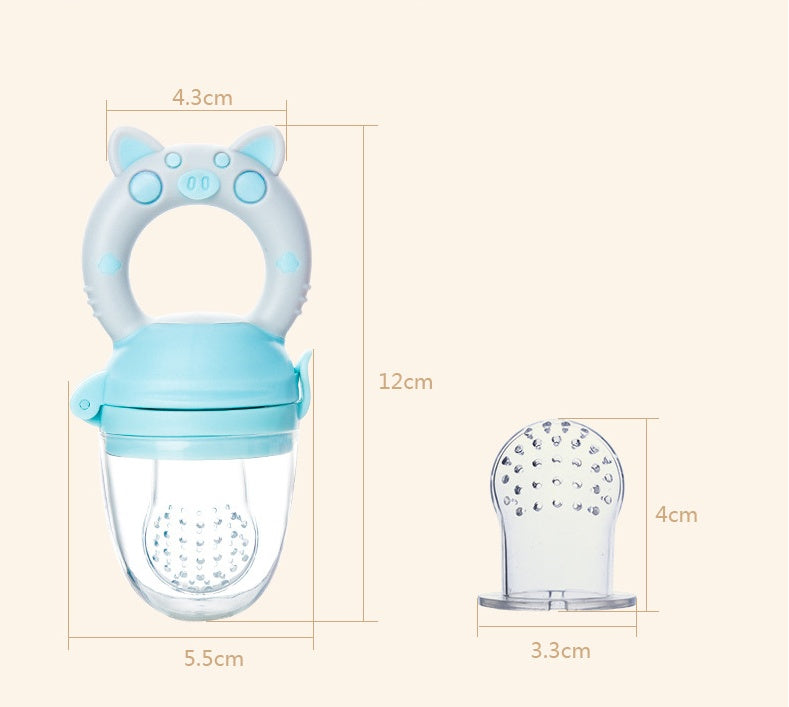 Baby Fruit Feeder Teether | Food-Grade Silicone Fresh Food Pacifier & Nibbler