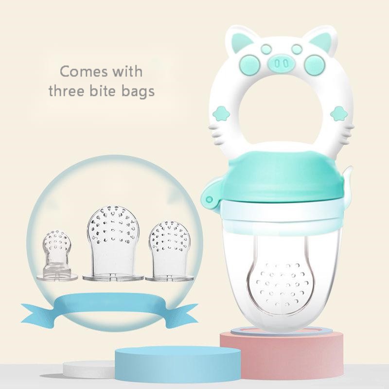 Baby Fruit Feeder Teether | Food-Grade Silicone Fresh Food Pacifier & Nibbler