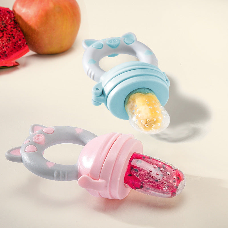 Baby Fruit Feeder Teether | Food-Grade Silicone Fresh Food Pacifier & Nibbler