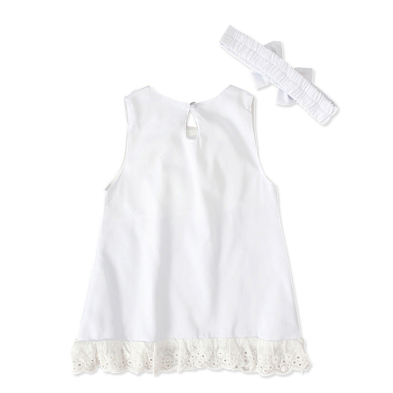 Baby Girl Lace Dress Set | Elegant Christening Gown with Bow Headband