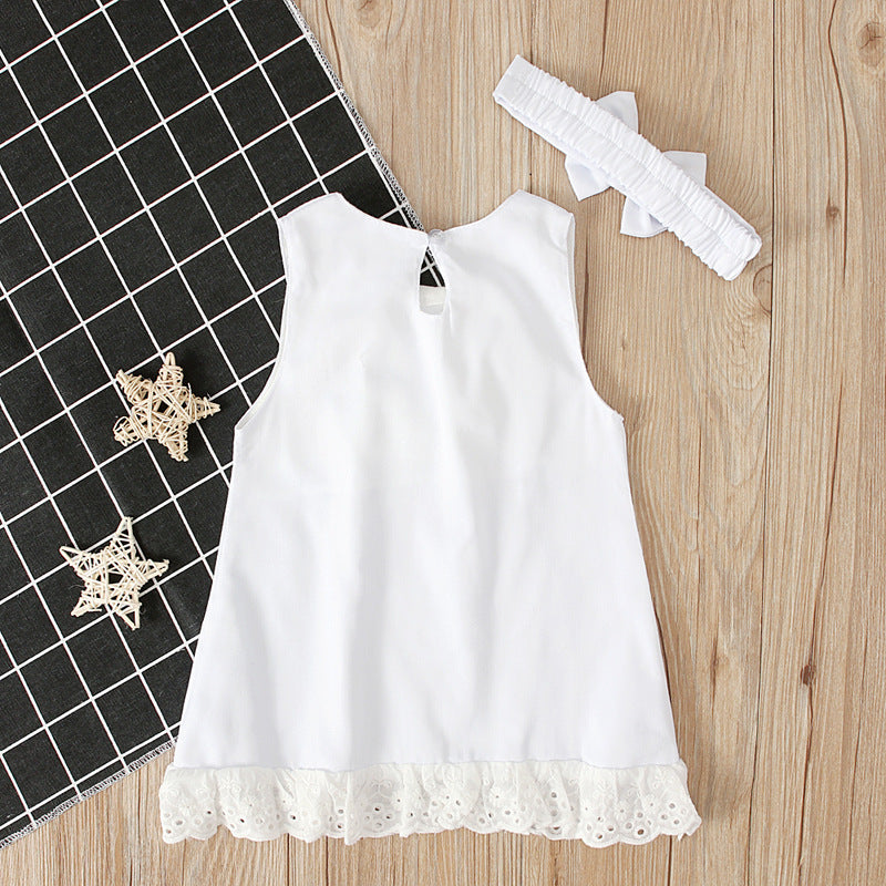 Baby Girl Lace Dress Set | Elegant Christening Gown with Bow Headband
