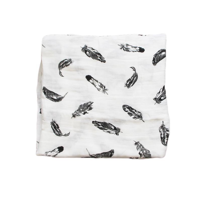 Bamboo Muslin Swaddle Blanket | Soft Neutral Receiving Blanket 120x120cm