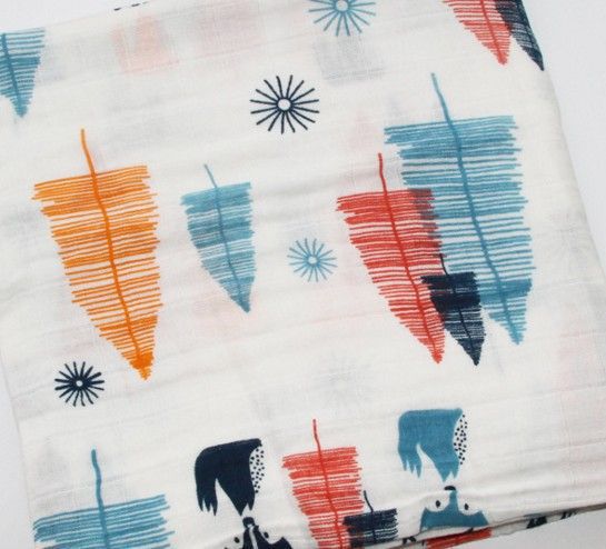 Bamboo Muslin Swaddle Blanket | Soft Neutral Receiving Blanket 120x120cm