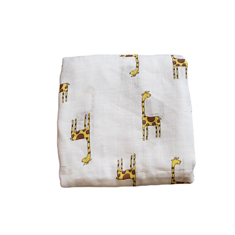 Bamboo Muslin Swaddle Blanket | Soft Neutral Receiving Blanket 120x120cm