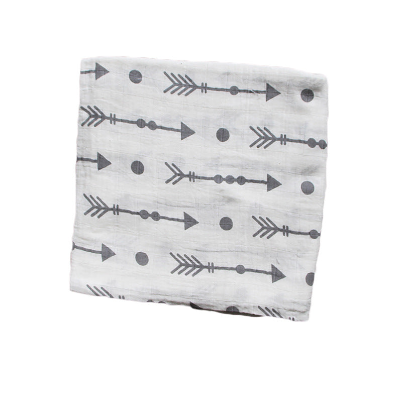 Bamboo Muslin Swaddle Blanket | Soft Neutral Receiving Blanket 120x120cm