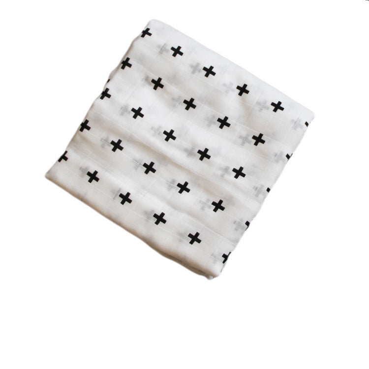 Bamboo Muslin Swaddle Blanket | Soft Neutral Receiving Blanket 120x120cm