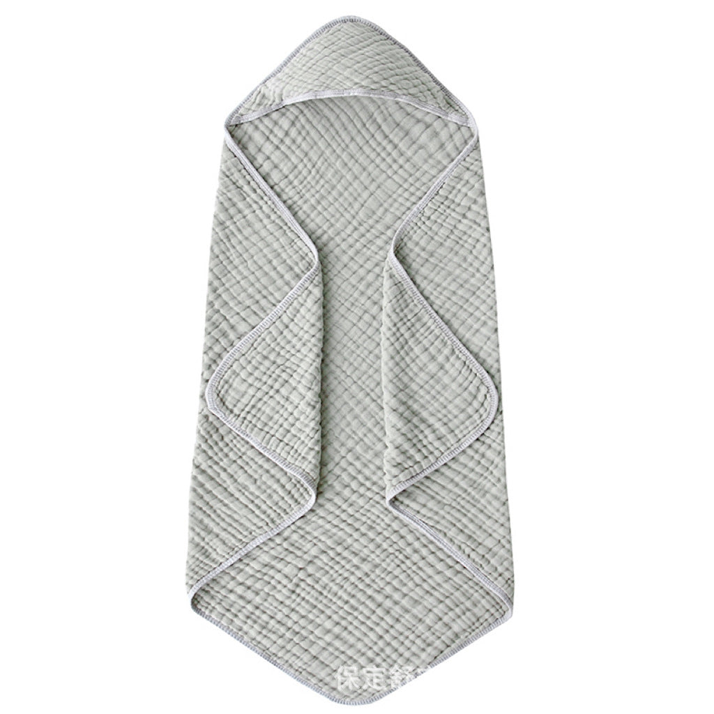 Hooded Baby Bath Towel | Soft Muslin Cotton 90x90cm for Newborns