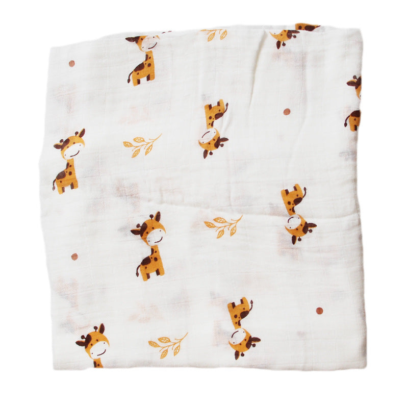Bamboo Muslin Swaddle Blanket | Soft Neutral Receiving Blanket 120x120cm