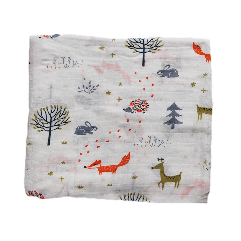 Bamboo Muslin Swaddle Blanket | Soft Neutral Receiving Blanket 120x120cm