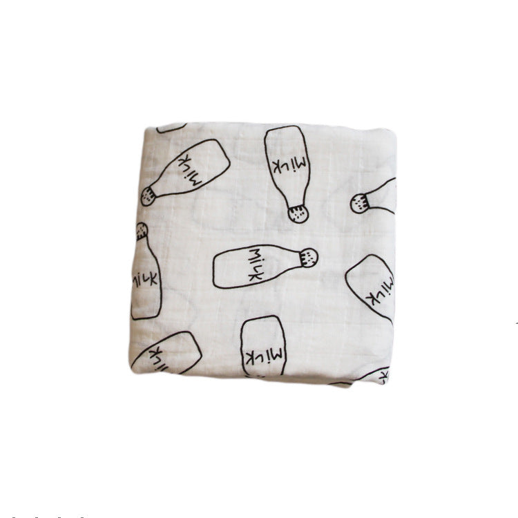 Bamboo Muslin Swaddle Blanket | Soft Neutral Receiving Blanket 120x120cm