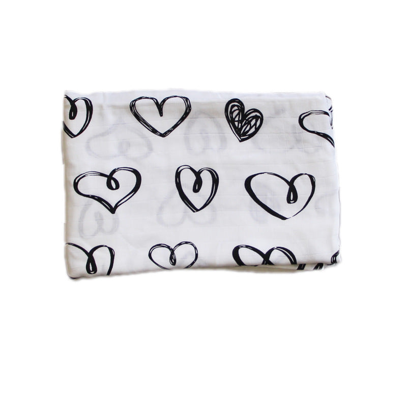 Bamboo Muslin Swaddle Blanket | Soft Neutral Receiving Blanket 120x120cm