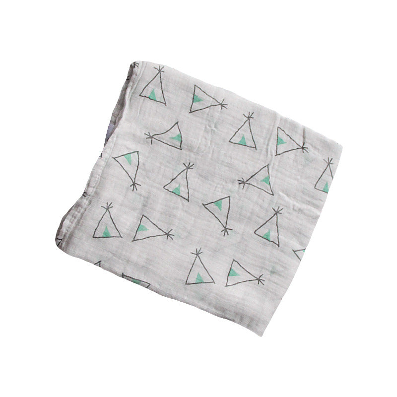 Bamboo Muslin Swaddle Blanket | Soft Neutral Receiving Blanket 120x120cm